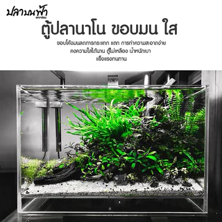 ตุ้นาโนหน้าโค้ง 9 นิ้ว, 10 นิ้ว, 12 นิ้ว 30*19*21 ซม. /30*17*20 ซม. หนา 4 มม. สำหรับเลี้ยงปลา ไม้น้ำ