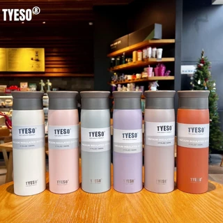 TYESO แก้วเก็บอุณภูมิ 500ML แก้วกาแฟ กระติกน้ำสูญญากาศ ความเย็นของแท้แก้วสแตนเลส