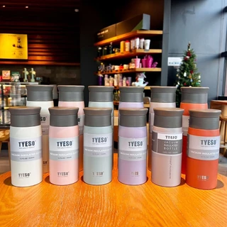 TYESO แก้วเก็บอุณภูมิ 500ML แก้วกาแฟ กระติกน้ำสูญญากาศ ความเย็นของแท้แก้วสแตนเลส