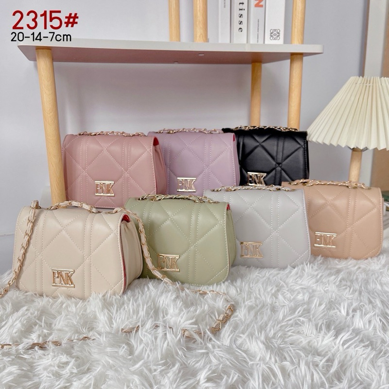 กระเป๋าแฟชั่น กระเป๋าสะพายข้าง PNK