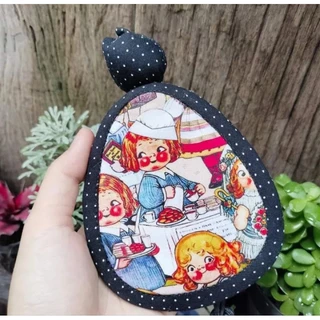 Key Cover 🏡 กระเป๋าเก็บกุญแจแฮนด์เมด ทรงหยดน้ำน่ารัก ดอกทิวลิปอ้วนๆ บุใยหนานุ่มมือ ขนาด 3*4 นิ้ว 🍒