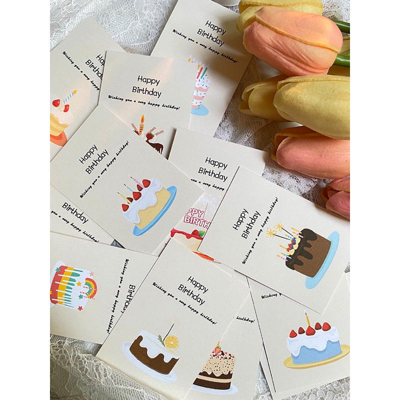 Happy birthday card_S1 การ์ดวันเกิด [แพ็ค 12 แผ่น]