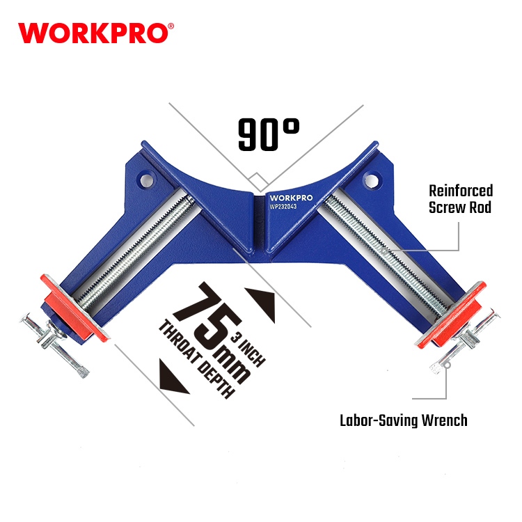 WORKPRO แคลมป์เข้ามุม 90 องศา รุ่น WP232043 รูปที่ 4