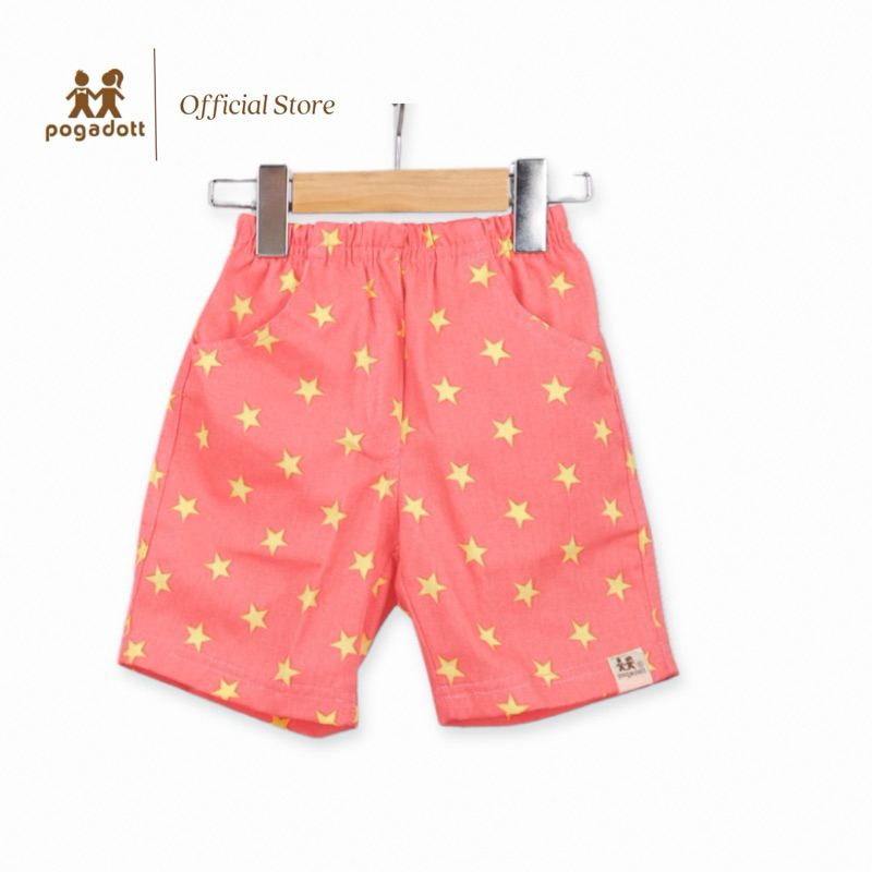 POGADOTT กางเกงเด็กผู้หญิง 2-12 ขวบ ค้อตต้อนฟอก สีไม่ตก