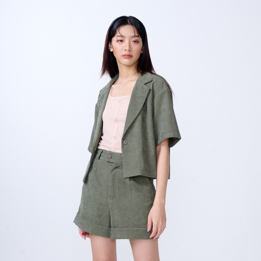Khaki Bros. - Ladies - Blazer Loose Crop - เสื้อเบลเซอร์สำหรับผู้หญิง - KL24J001