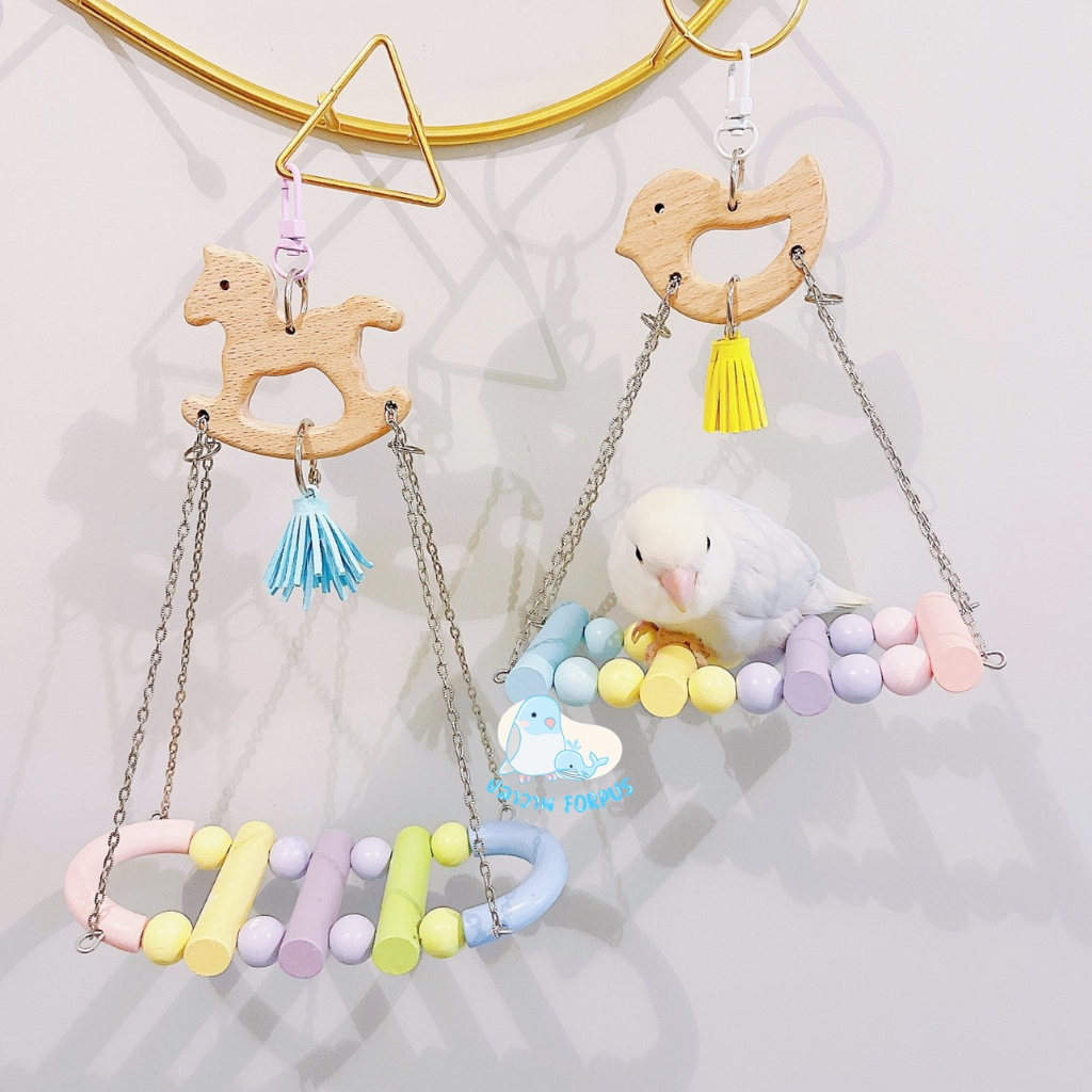 ชิงช้าเปล ของเล่นสำหรับนกเล็ก พร้อมส่ง