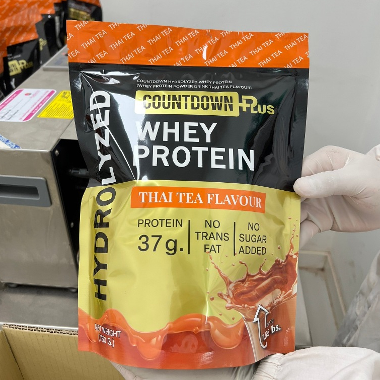 🧡COUNTDOWN เวย์โปรตีน ไฮโดรไลเซท รสชาไทย 750g. โปรตีน 37g. แพ้นมวัวทานได้ ไฮโดรเวย์ ไม่มีแลคโตส Whey Protein Hydrolyzed