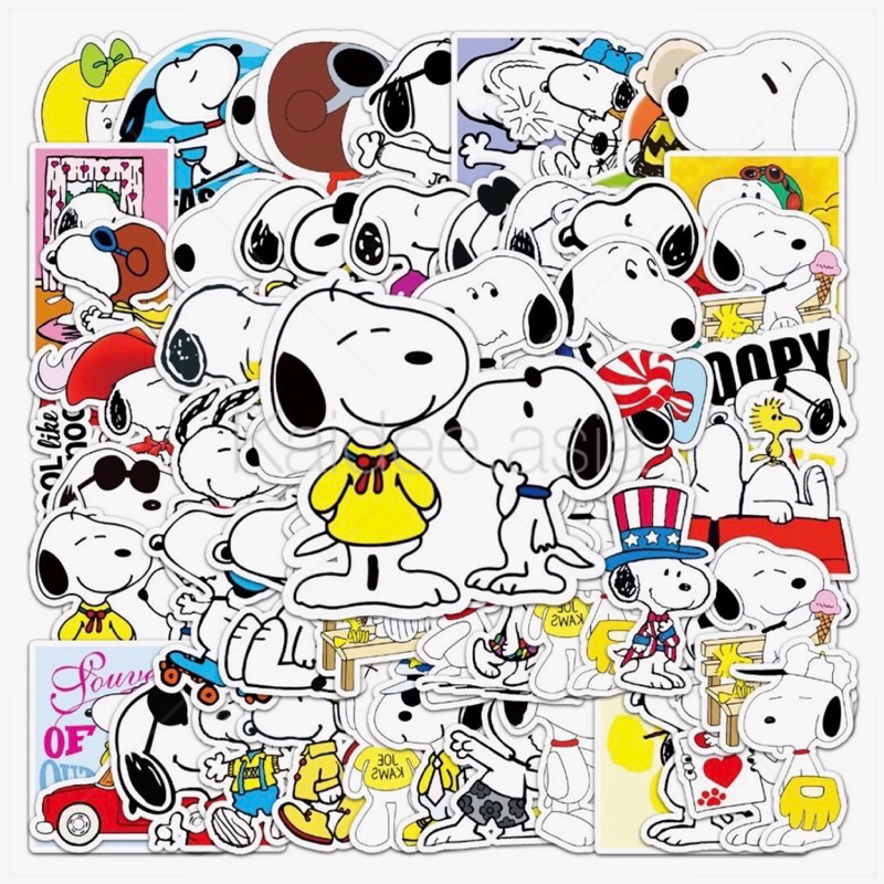 ✅ ขายดี Sticker S30 สติกเกอร์ กันน้ำ ลายการ์ตูน Snoopy สำหรับตกแต่ง งาน DIY จำนวน 50 ชิ้น