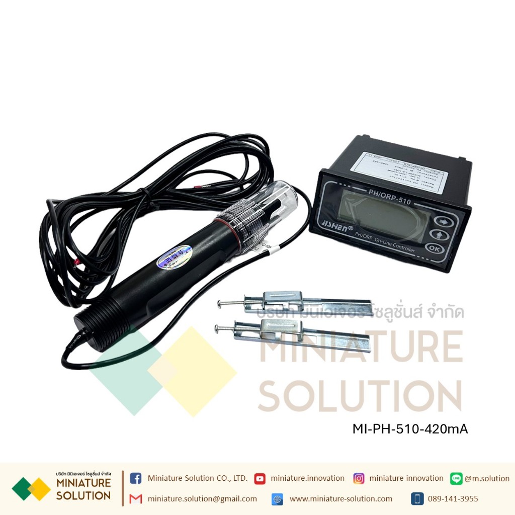 PH Controller รุ่น PH/ORP-510 PH-510 ยี่ห้อ JISHEN PH Meter PH510 controller + 5m electrode Monitor 4-20mA และ RS485 – โปรปัง