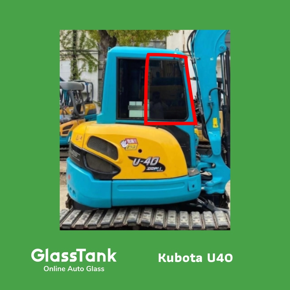 กระจกบานเลื่อน Kubota U40 คูโบต้า กระจกแม็คโคร