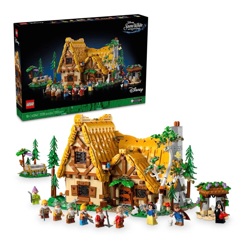 [พร้อมส่ง Coin คืนสูงสุด 25%] LEGO 43242 Snow White and the Seven Dwarfs' Cottage ของแท้ มือหนึ่ง กล