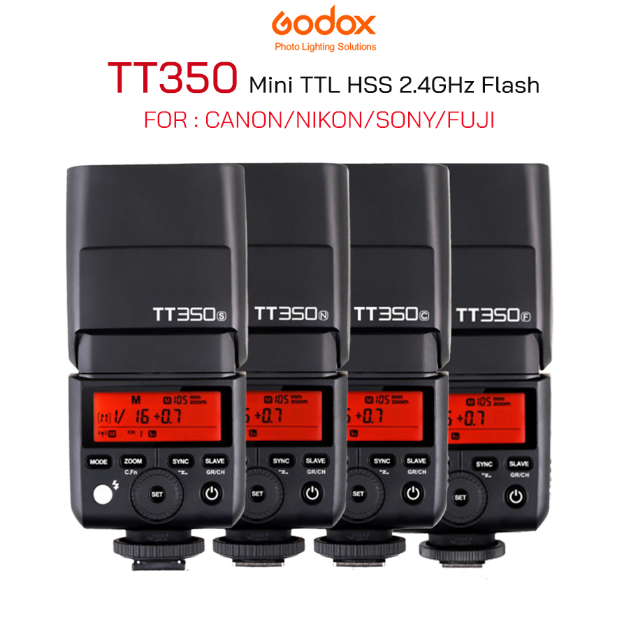 Flash Godox TT350 TTL  สำหรับ Mirrorless / DSLR Camera (รับประกัน 1 ปี)