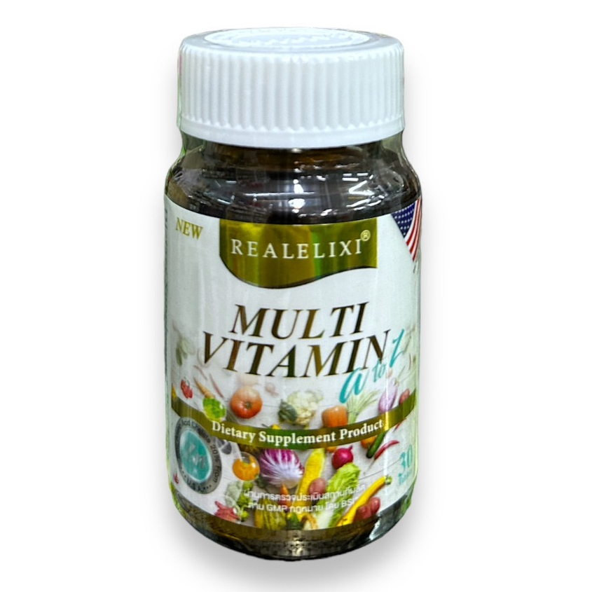 Real Elixir Multi Vitamin A to Z อาหารเสริม 30 capsules