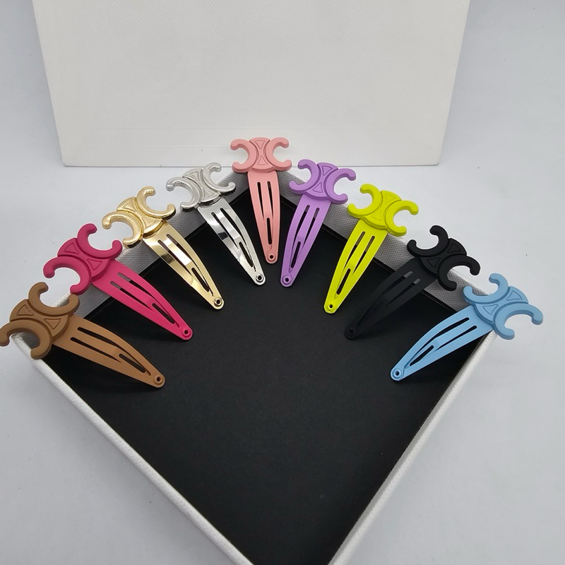 [ 1 คู่ ] พร้อมส่งไม่ต้องรอ ส่งด่วน กิ๊บติดผมมินิ โลโก้ CL Mini snap hair clip สีหวาน มีให้เลือกหลายสี