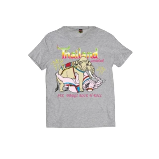 TRULY เสื้อยืดลายช้าง yes ผู้ชาย