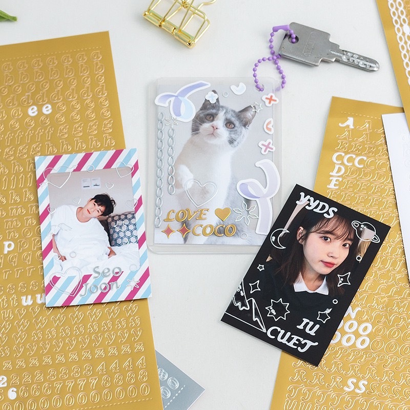 สติ๊กเกอร์ตัวอักษรภาษาอังกฤษ DECO สำหรับตกแต่งสมุด แก้วน้ำ อุปกรณ์ต่างๆ DIY