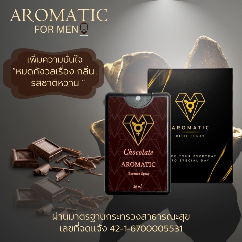 Aromatic - Chocolate Premium ผลิตภัณฑ์สำหรับจุดซ่อนเร้น // ไม่ระบุชื่อสินค้าหน้ากล่อง