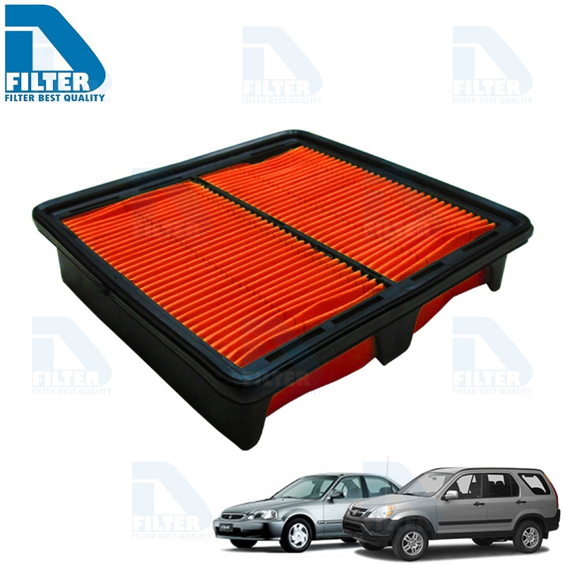 กรองอากาศ Honda ฮอนด้า Civic ซีวิค EK 1996,Crv ซีอาร์วี G1 1996-2001 By D Filter (ไส้กรองอากาศ) (DA285N)