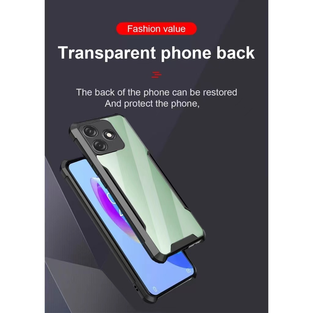 HHL เคสหลังใส ขอบสีOppo Realme C61 C63 Realme C51 C53 Realme Note50 Note70 เคสใสกันกระแทก ใช้สำหรับออปโป้ เรียลมีNote50 - รูปที่ 4