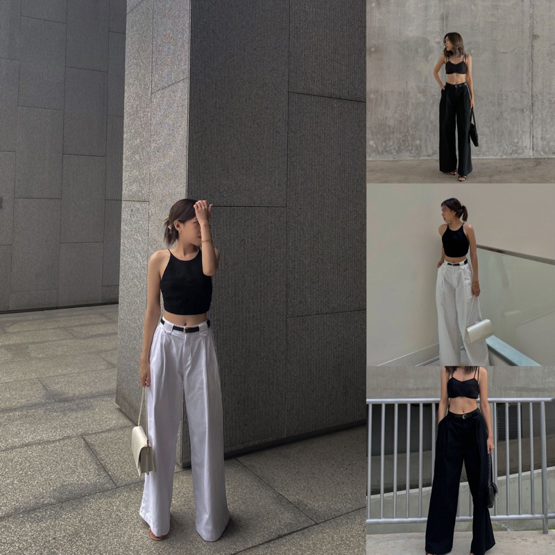 พร้อมส่ง -Asher trousers- กางเกงขายาวทรงกระบอกใหญ่
