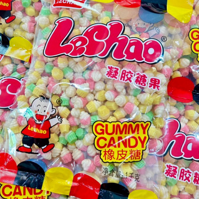 [พร้อมส่ง อร่อยมาก ]เยลลี่กัมมี่คัพเค้กแบรนด์Lechaoถุงละ1kg