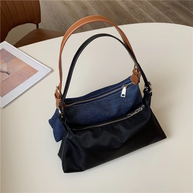 ❌ส่งของทุกวัน❌ (Liveทุกวัน📹 ) CHER BAG กระเป๋าสะพายไหล่,ครอสบอดี้ มี2สาย(เดนิม/ยีนส์,ดำ/ไนลอน)สาวๆy2kห้ามพลาด!!
