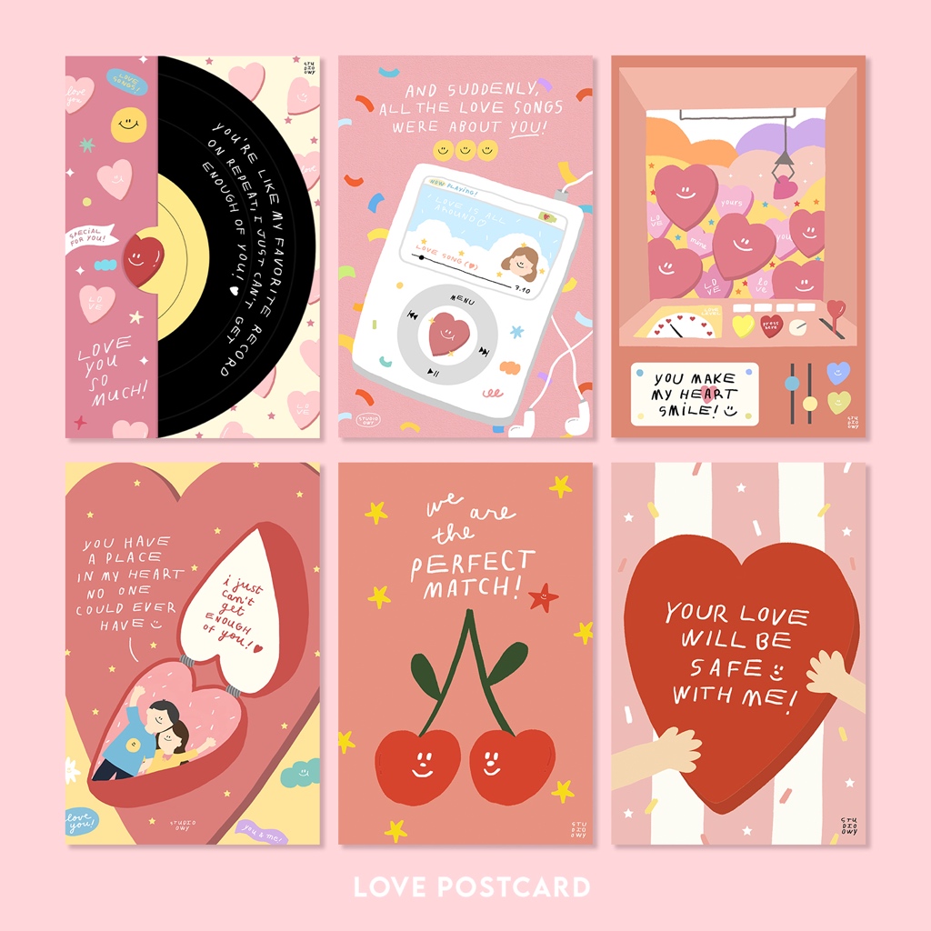 STUDIO.OWY : LOVE POSTCARD โปสการ์ด