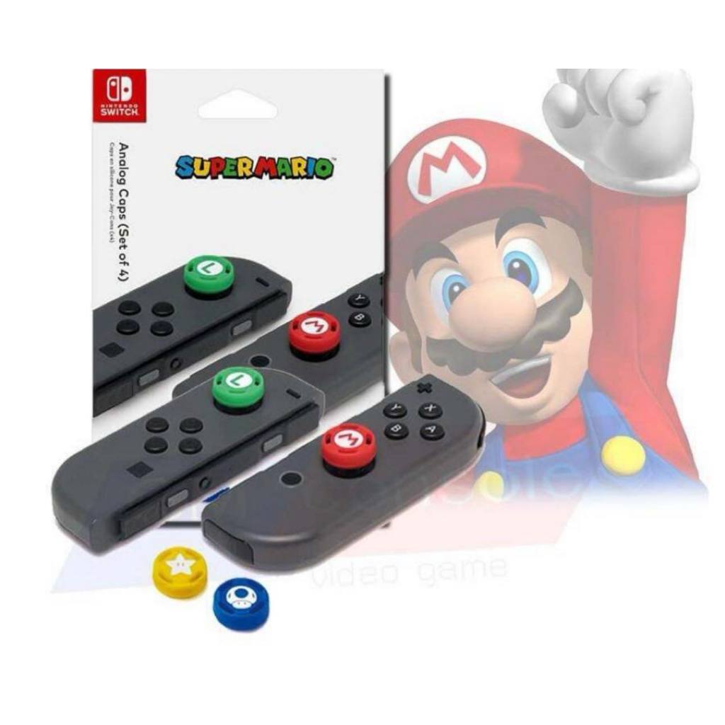 Analog Caps (Set of 4) -- Super Mario -- ยางครอบอนาล็อคสำหรับจอยคอน Nintendo Switch