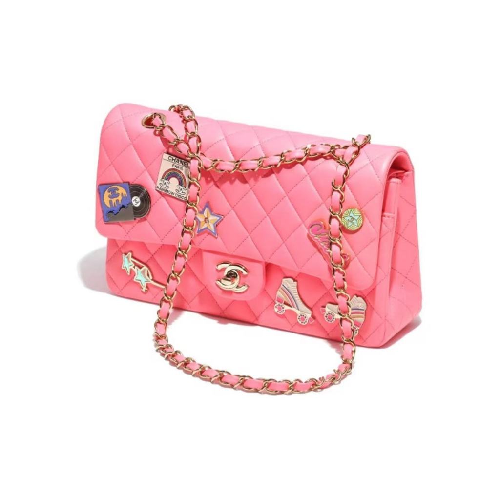 Chanel/24C/Lambskin/Shoulder Bag/Chain Bag/Crossbody Bag/แท้ 100%