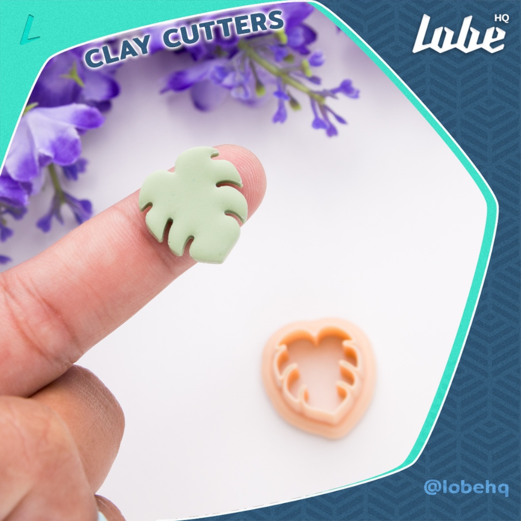 พิมพ์กดดินโพลิเมอร์รูปทรงใบมอนสเตอร่า A/ Monstera Leaf Shape A Polymer Clay Cutter/ Clay Mold Tools