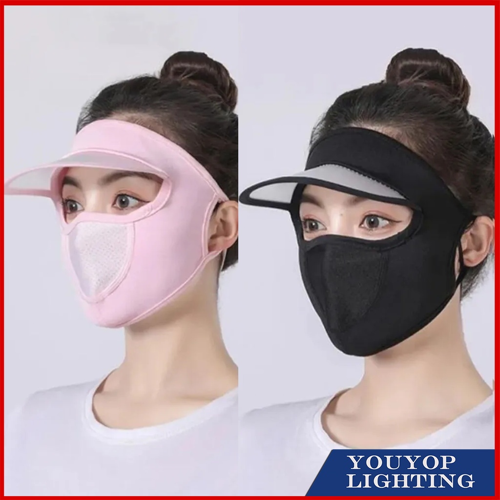 ป้องกันแสงแดดหน้ากากเลนส์ใหม่ที่ถอดออกได้หญิงฤดูใบไม้ผลิและฤดูร้อนม่านบังแดดป้องกันรังสีอัลตราไวโอเลตขี่จักรยานกันฝุ่นปร