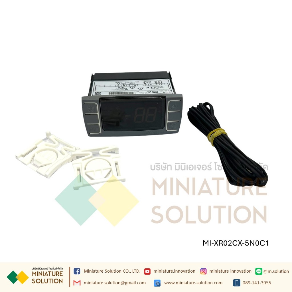 XR02CX-5N0C1 including probe Dixell เทอร์โมดิจิตอล ชุดคอนโทรลสำหรับระบบทำความเย็น ละลายน้ำแข็ง ตัวคว