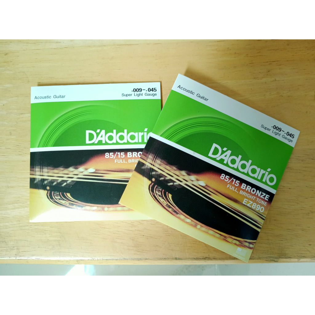 พร้อมส่ง ครบ 6 เส้น สายกีต้าร์โปร่ง D’Addario EZ890 [ .009-.045 ] 1 ชุด