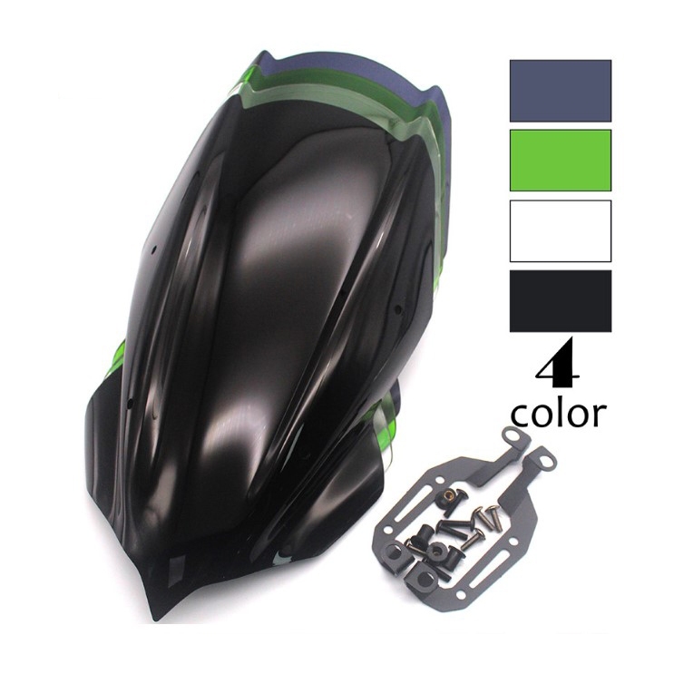 ชิวหน้า,บังไมล์,ชิวหน้าแต่ง Z250/Z400 ปี2019-2021 วัสดุโพลีคาร์บอเนตเนื้องานเงาเป็นพิเศษ