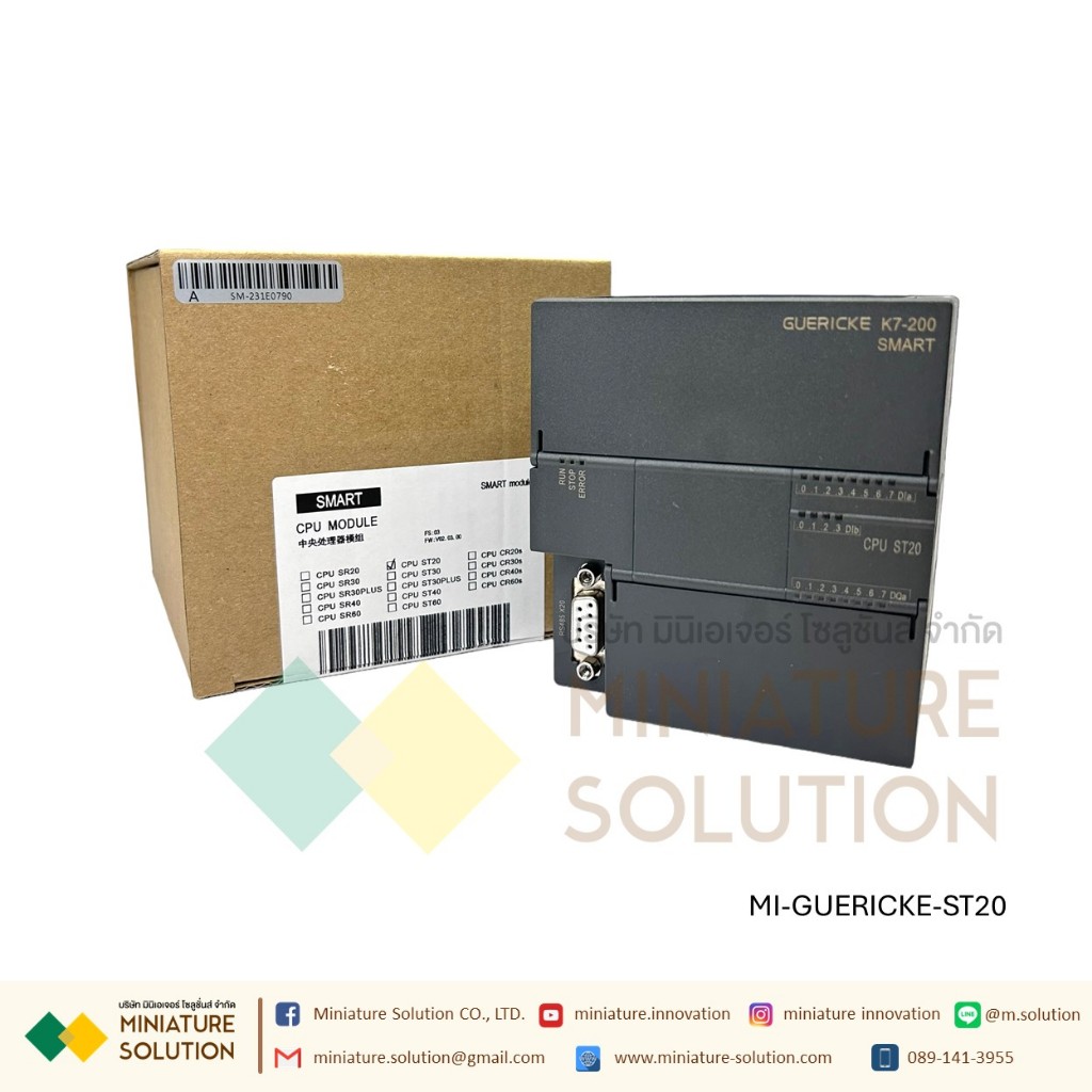 GUERICKE SEMEN K7-200 SMART CPU SR30PLUS S7-200 SMART Support STEP 7 MICRO/WIN SMART (ST20)