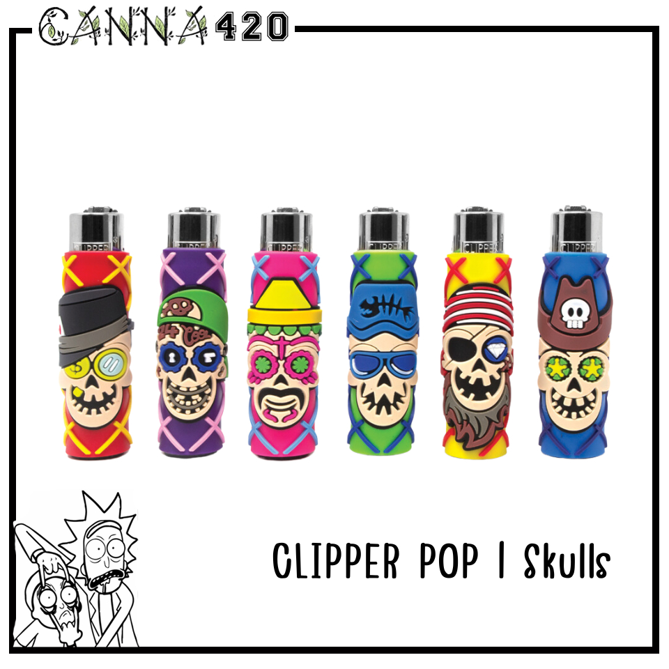 [ราคาต่อ 1 ชิ้น ] ไฟแช็ค CLIPPER POP | Skulls ลายกะโหลก