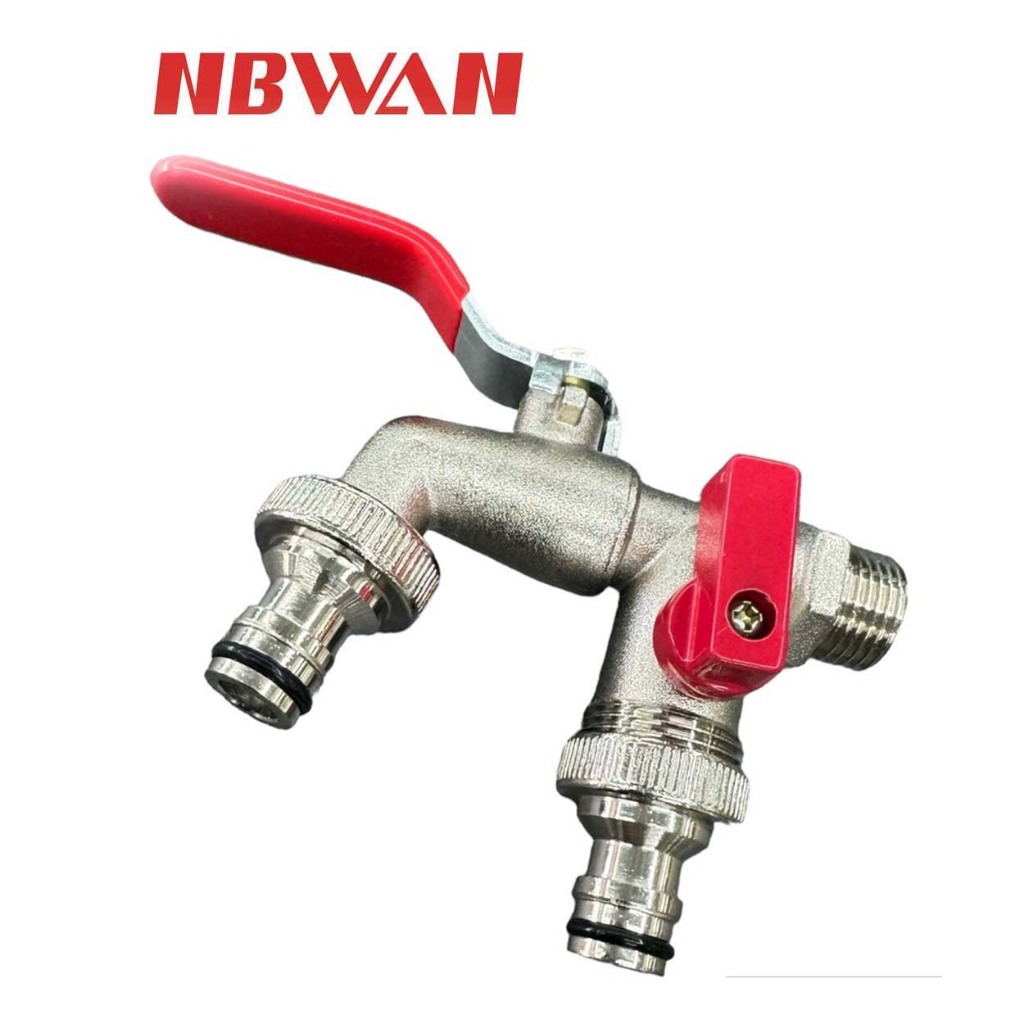 NBWAN ก๊อกสนามสองทาง ก๊อกน้ำ ขนาด 1/2 นิ้ว