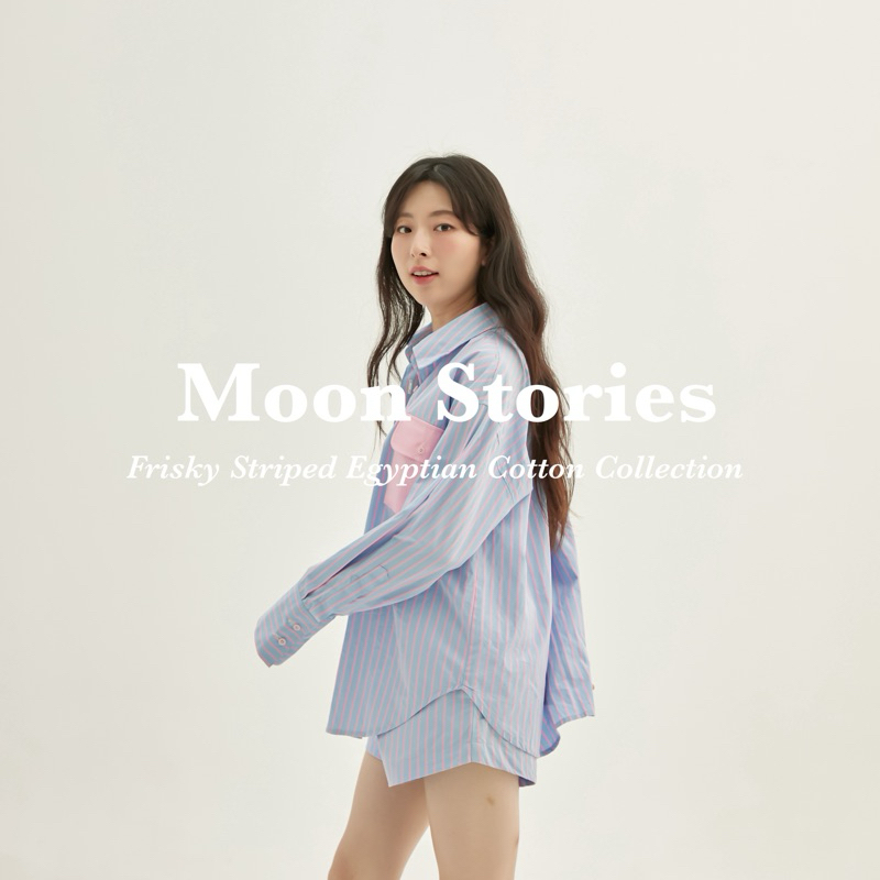 FRISKY Striped Cotton Oversized Shirt and Boxers