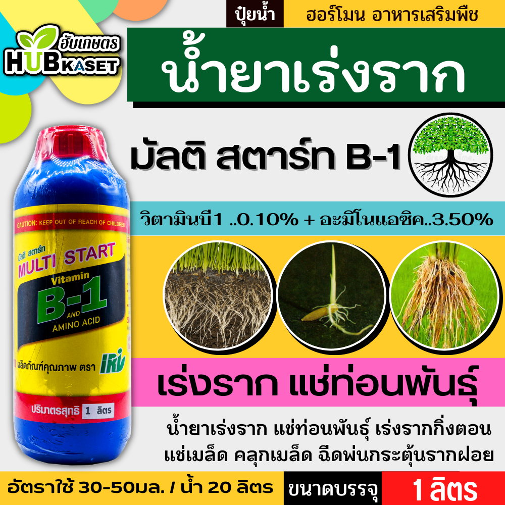 มัลติ สตาร์ทB-1 1ลิตร น้ำยาเร่งราก กระตุ้นราก กิ่งตอน กระตุ้นรากฝอย