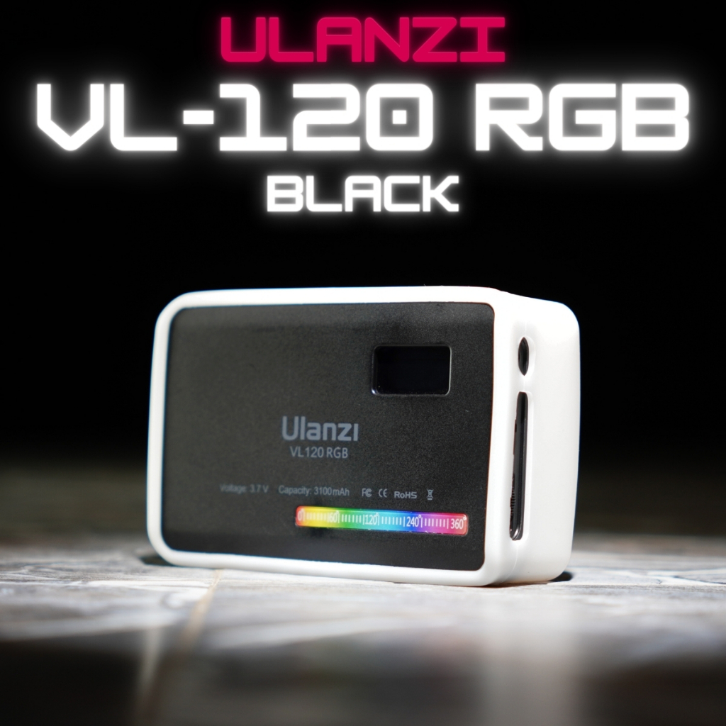 Ulanzi VL120 RGB ( BK / WH ) ไฟ RGB ขนาดเล็ก สำหรับถ่ายภาพ ถ่ายวีดีโอ พร้อมเอฟเฟค 20 แบบ มีแบตในตัว
