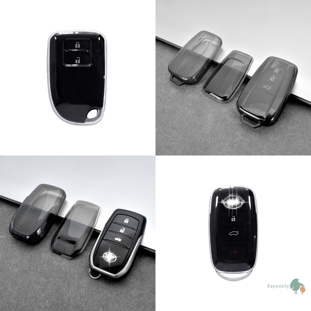 *สินค้าพร้อมส่ง* เคสกุญแจรถยนต์ Toyota Smart Key เคสกุญแจรถโตโยต้า เคสกุญแจรีโมทรถยนต์ แบบใส เคสกุญแจรถ Car Key Case TPU