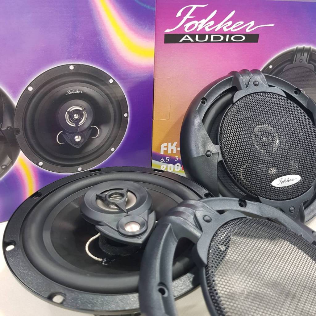 ลำโพงแกนร่วม3ทาง 6.5 นิ้ว FokkerFK-CX653 200วัตต์ สินค้าใหม่พร้อมใบรับประกัน ราคาต่อ1คู่
