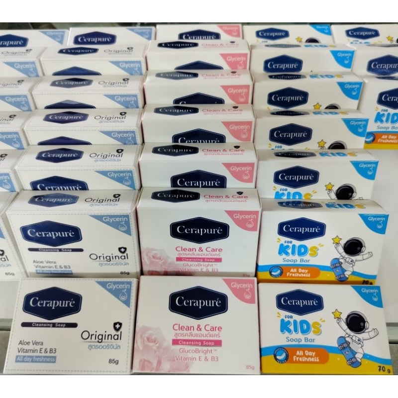 [ส่งเร็ว] สบู่เซราพิวเร่ Cerapure Soap มี 3 สูตร ก้อนละ แท้ %