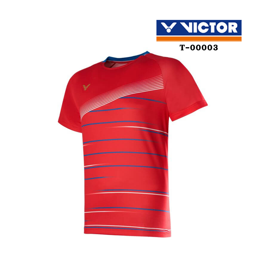 VICTOR เสื้อกีฬาแบดมินตัน แขนสั้น รุ่น T-00003