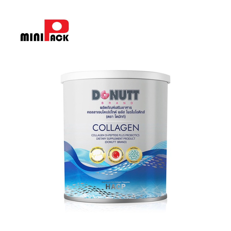 DONUTT Collagen Dipeptide Plus โดนัทท์ คอลลาเจนไดเปปไทด์ พลัส โพรไบโอติกส์ ขนาด 120 g.