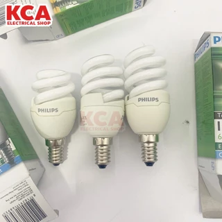 PHILIPS ขั้วเล็ก E14 หลอดประหยัดไฟ ฟิลิปส์ Philips 5W 8W 12W ทอร์นาโด ขั้วเกลียวเล็ก E14 ((กล่องเก่าบ้าง))