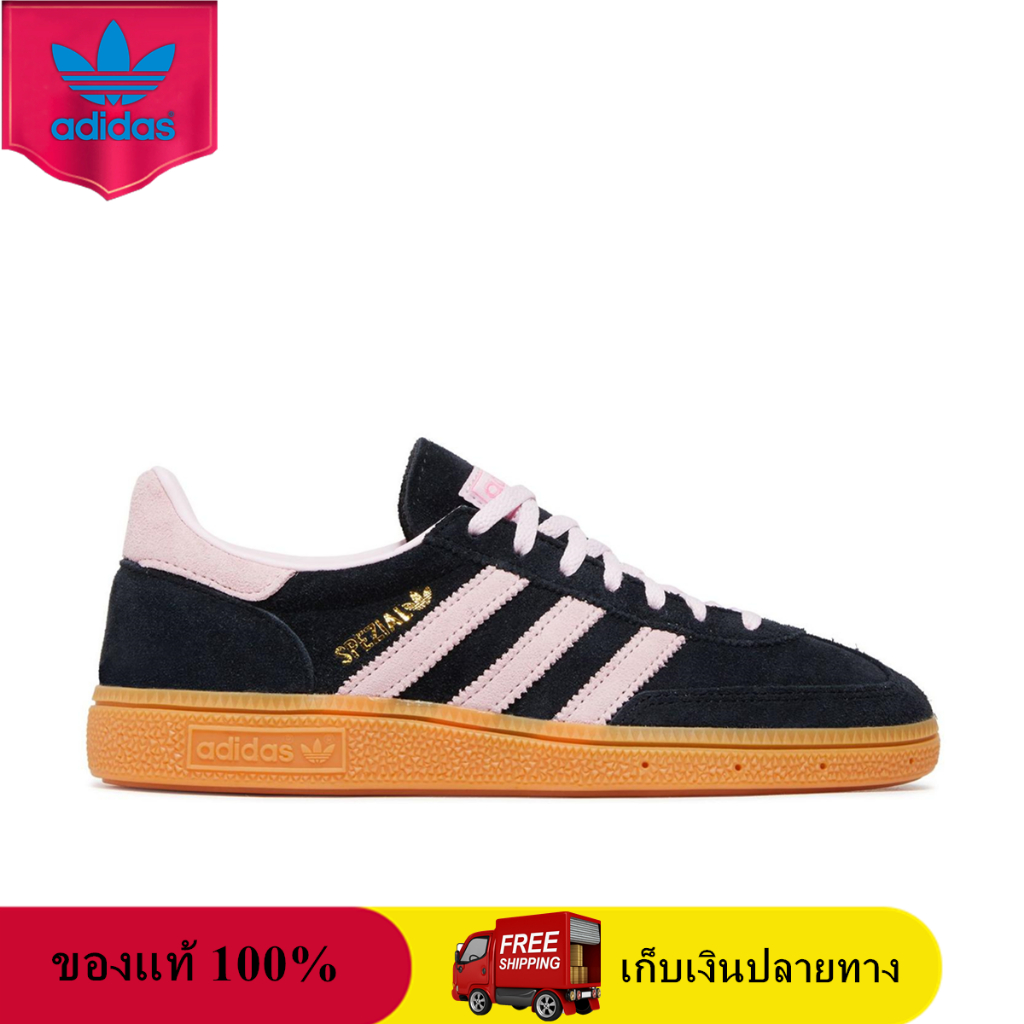 ของแท้ 100% adidas Handball Spezial Core Black Clear Pink Gum IE5897 Sneaker รองเท้าผู้ชายและผู้หญิง