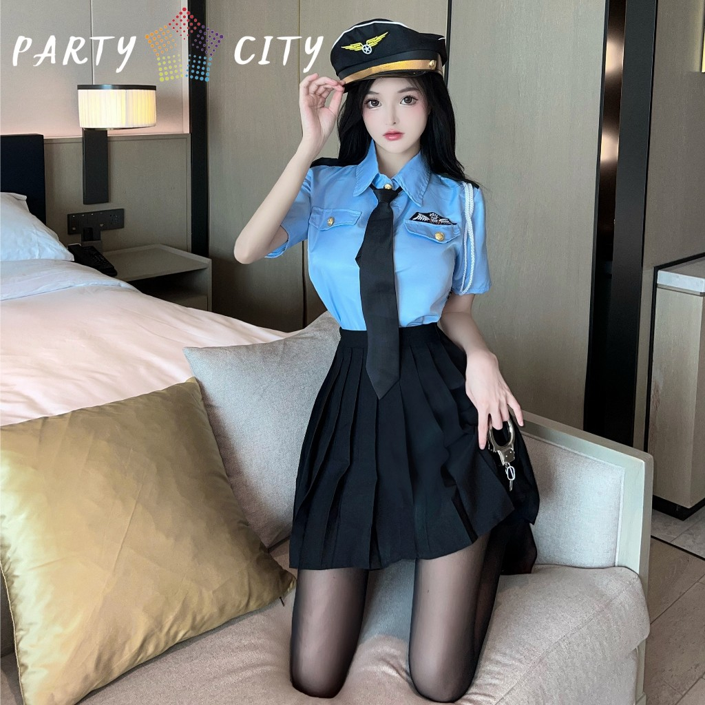 PARTY CITY ชุดคอสเพลย์ ชุดตำรวจ ชุดsexy 💗 ไซต์ S-XL นน.40-85 kg. เนคไท พร้อมจัดส่ง PC-396