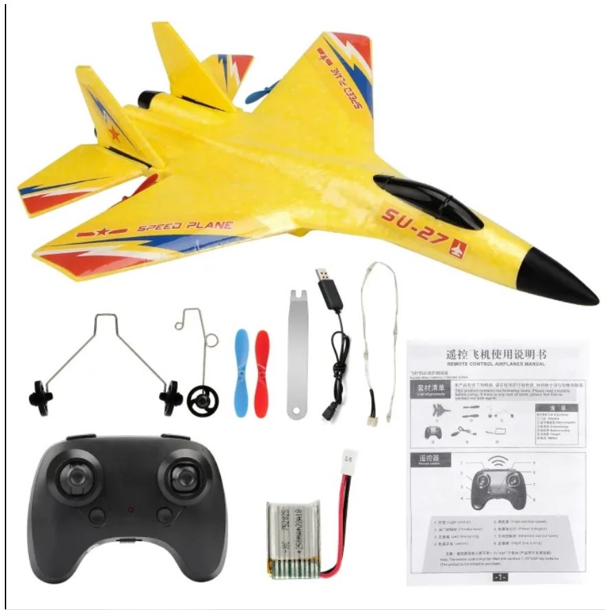 (สินค้าในไทย)  เครื่องบินบังคับ SU-27 ควบคุมระยะไกล2.4G  EPP Foam RC