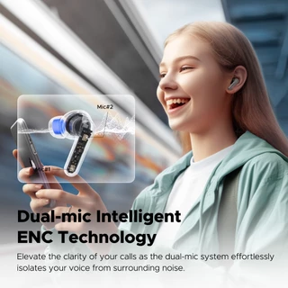 [ประกันศูนย์ไทย] SoundPEATS Clear หูฟังไร้สาย หูฟังบลูทูธ Bluetooth 5.3 Dual Mics ENC Gaming Mode App Support